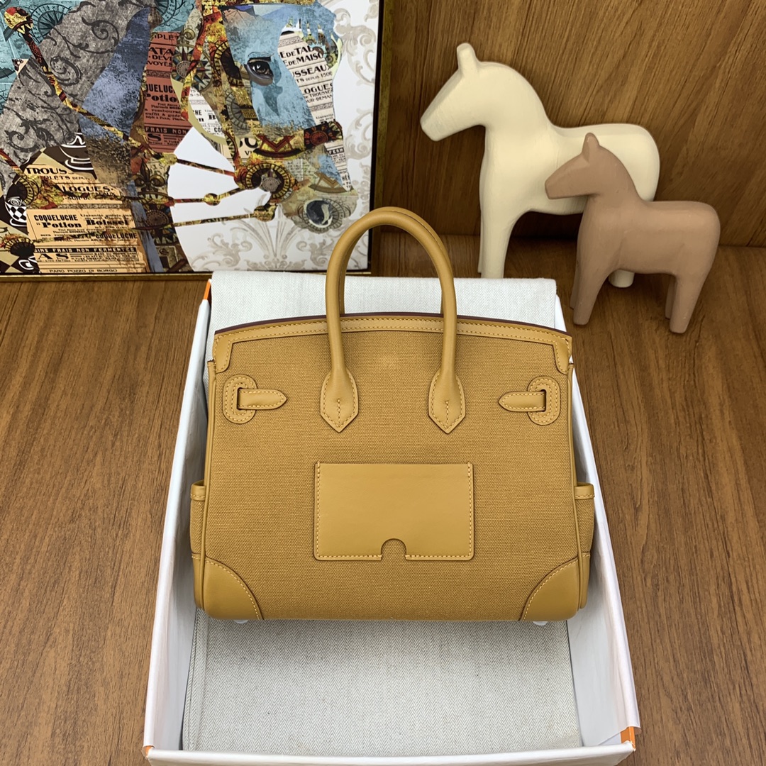 Hermes Cargo Birkin 25CM Limited Edition Canvas Handbag Sesame